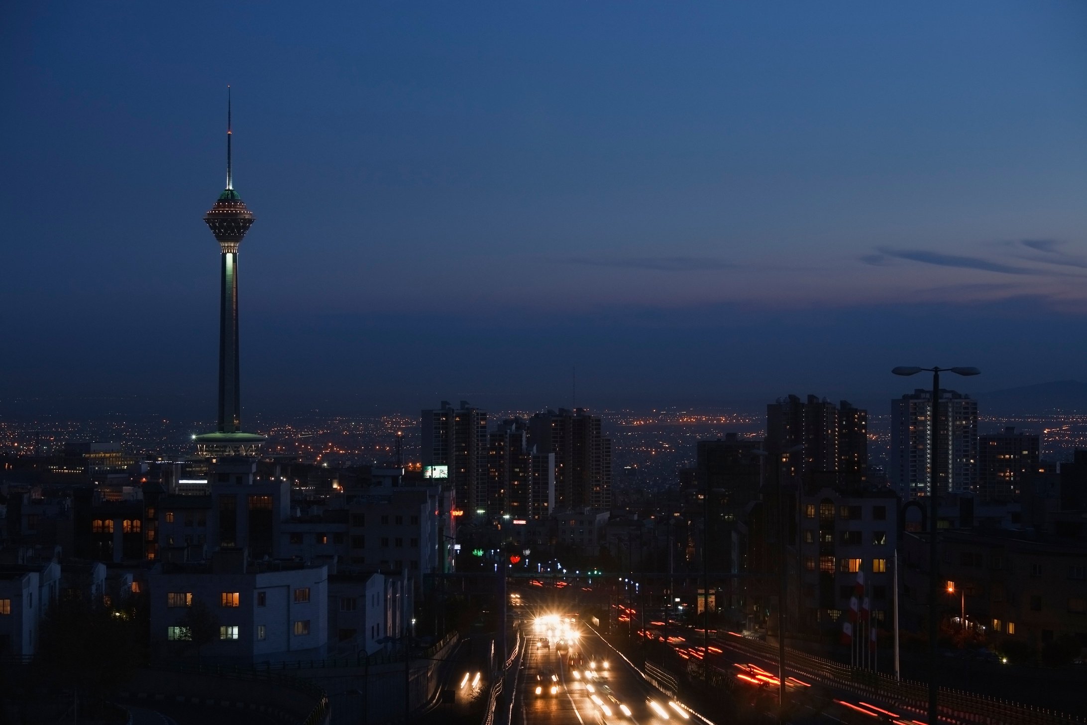 Tehran skyline and Milad tower